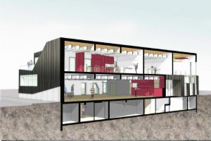 Coupe 3D du projet au CSF Victor Hugo